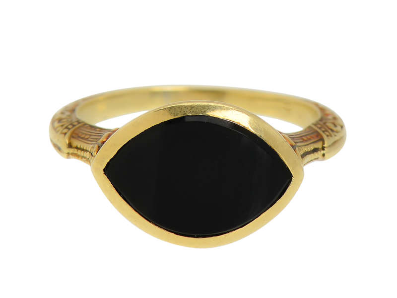 Art Deco Onyx Ring - Fab Setting