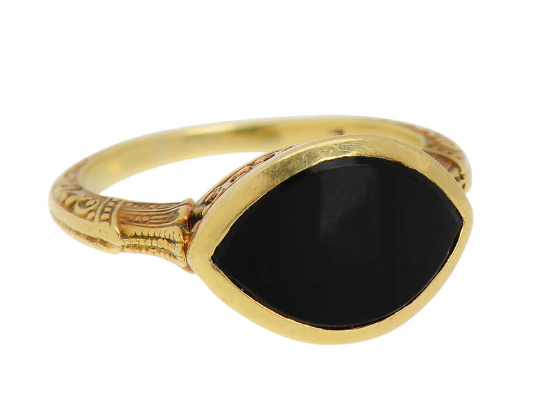 Art Deco Onyx Ring - Fab Setting
