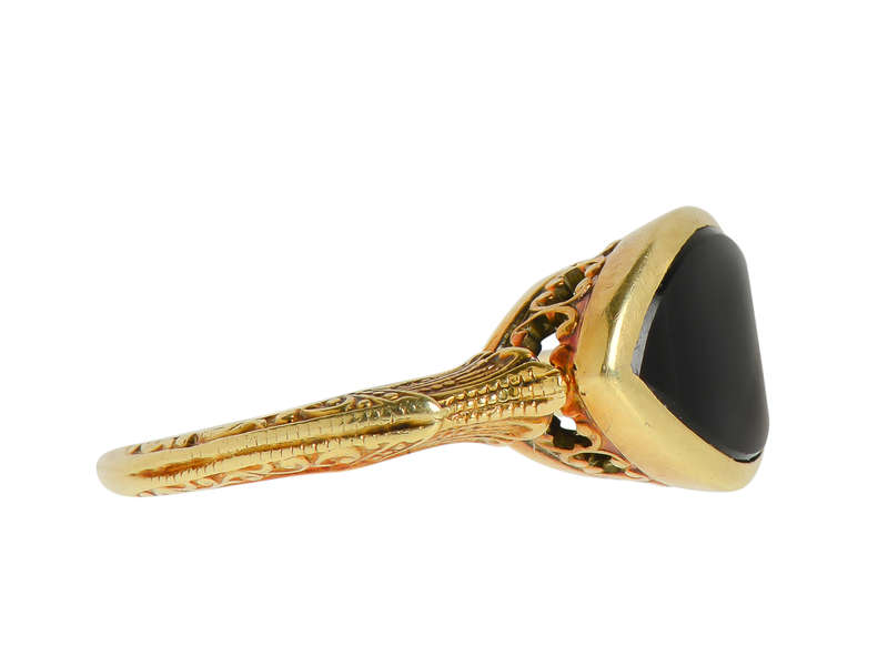 Art Deco Onyx Ring - Fab Setting