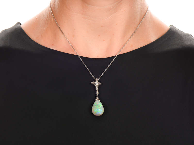 Electric Lights - Australian Opal Antique Pendant