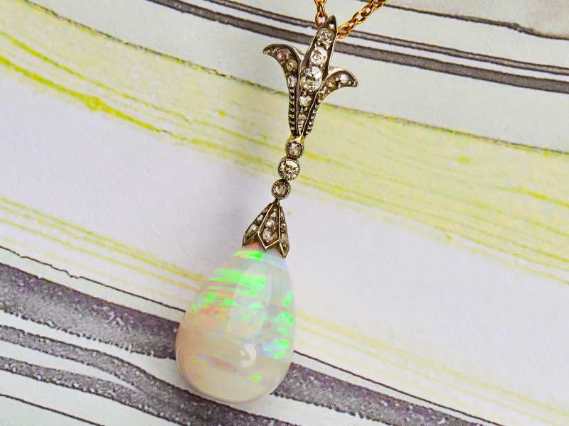 Electric Lights - Australian Opal Antique Pendant