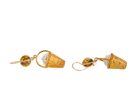Egg-citing News - Victorian Handbasket Earrings