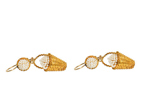 Egg-citing News - Victorian Handbasket Earrings