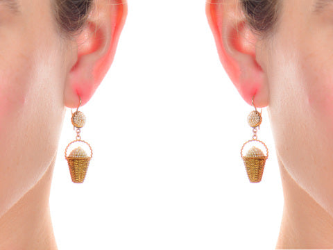 Egg-citing News - Victorian Handbasket Earrings