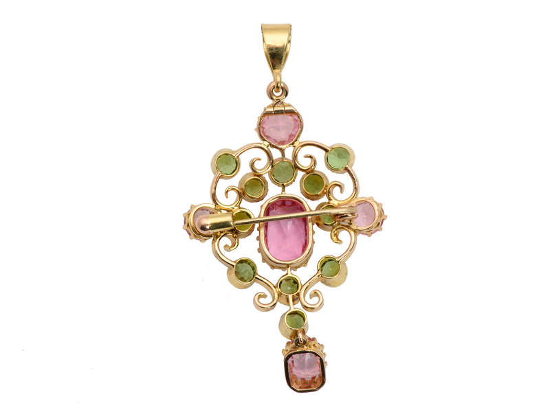 Smashing Pink & Green Tourmaline Pendant