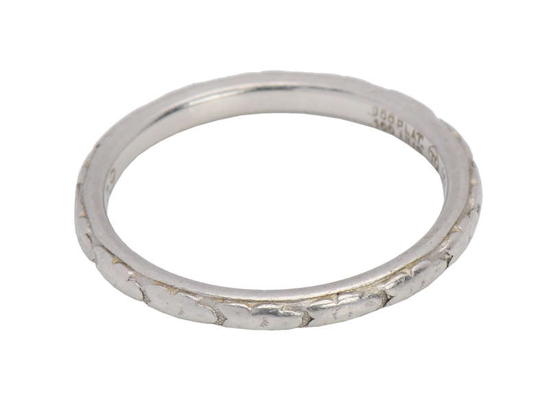 Dated 1929 Platinum Patterned Wedding Band