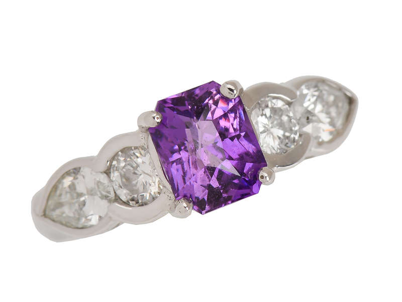 Purple Passion - Sapphire Diamond Ring