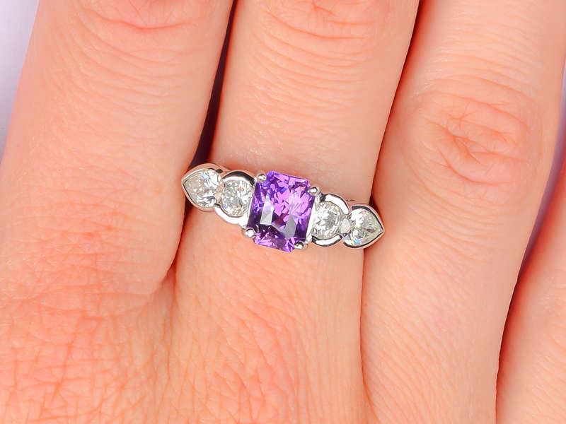 Purple Passion - Sapphire Diamond Ring