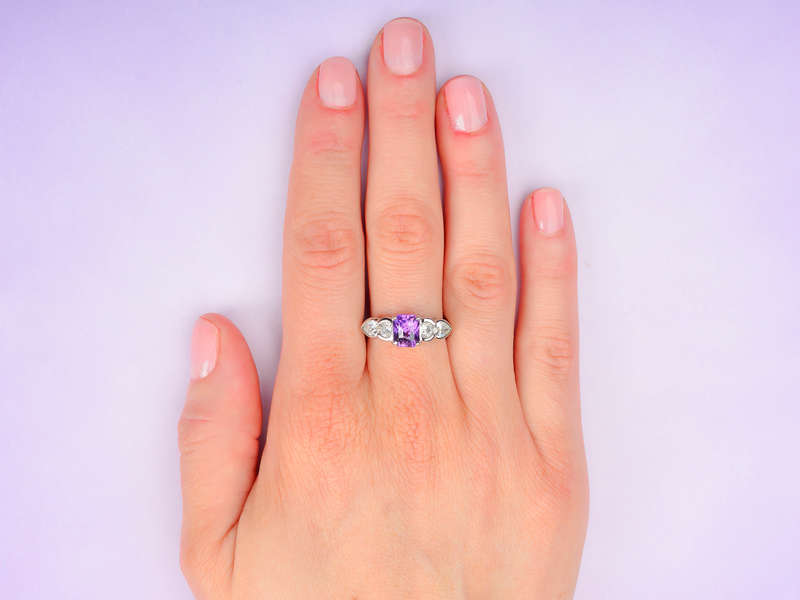 Purple Passion - Sapphire Diamond Ring