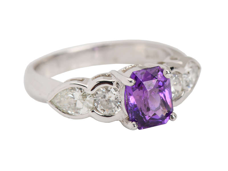 Purple Passion - Sapphire Diamond Ring