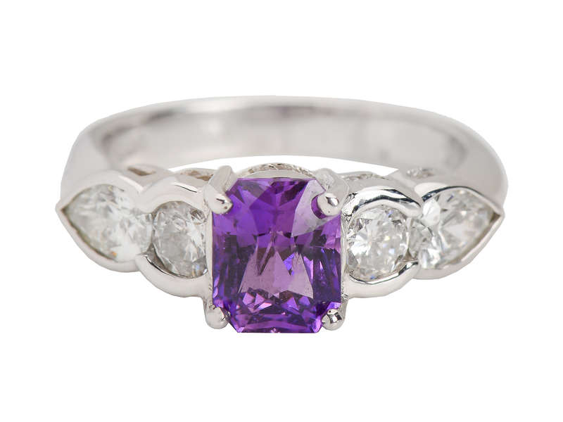 Purple Passion - Sapphire Diamond Ring