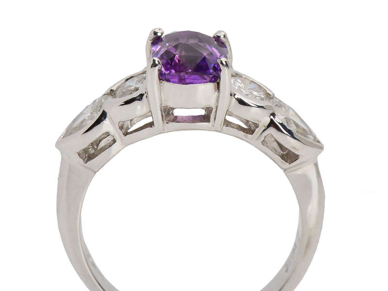 Purple Passion - Sapphire Diamond Ring