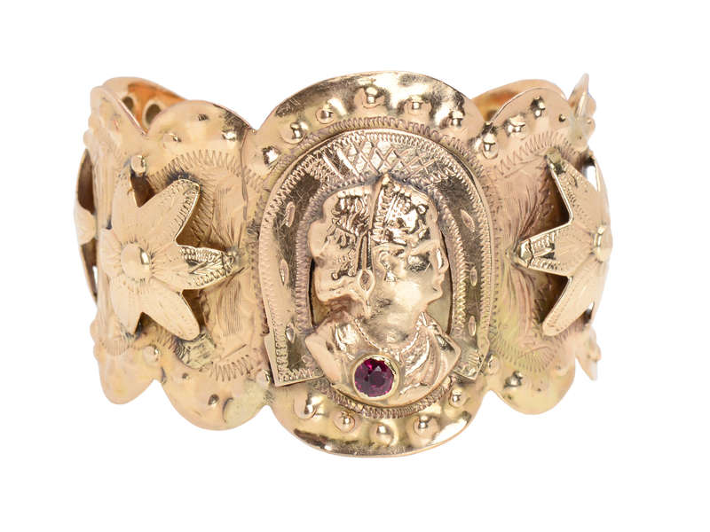 Rare Vintage Gypsy Cuff Bracelet - Roma Jewelry