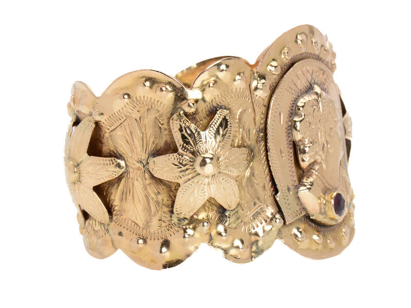 Rare Vintage Gypsy Cuff Bracelet - Roma Jewelry