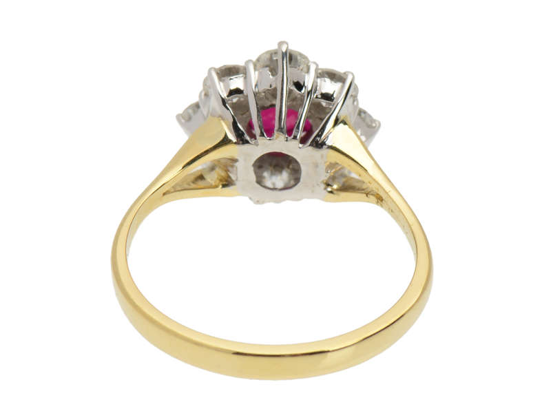 Engagement Ring of a Ruby & Diamonds