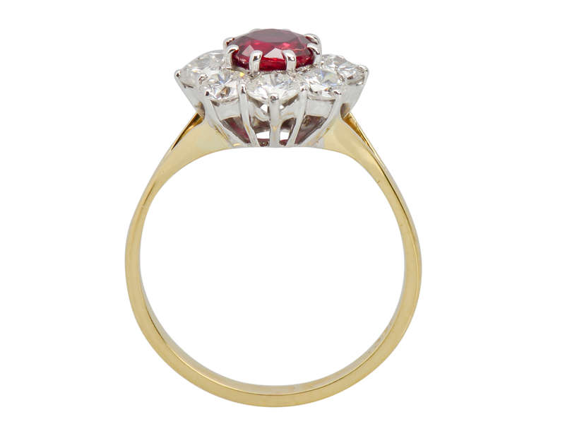 Engagement Ring of a Ruby & Diamonds