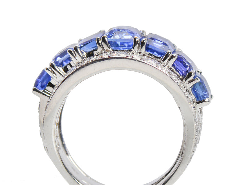 Sapphire Diamond Estate Ring - Contrasted Beauty