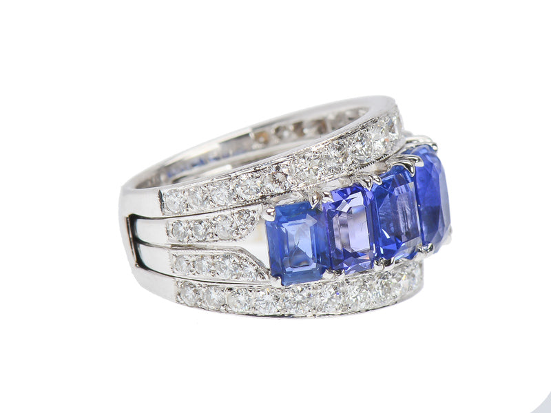Sapphire Diamond Estate Ring - Contrasted Beauty
