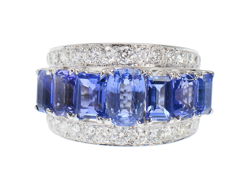 Sapphire Diamond Estate Ring - Contrasted Beauty