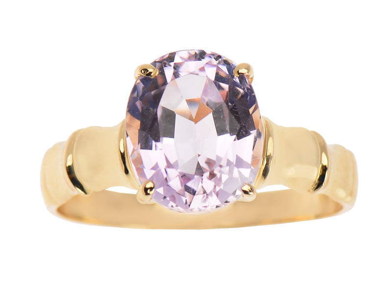 Luscious Kunzite Solitaire Ring