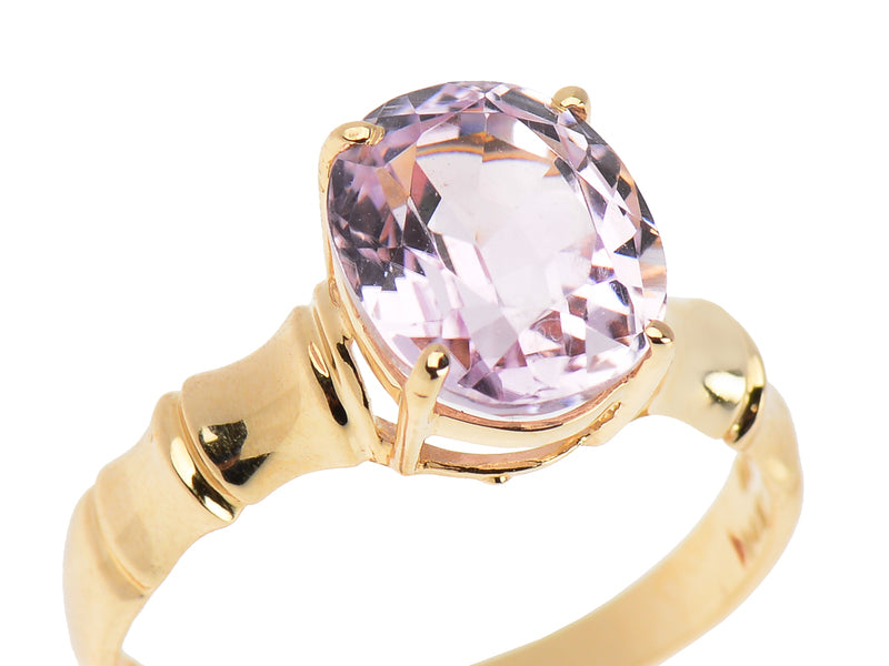 Luscious Kunzite Solitaire Ring
