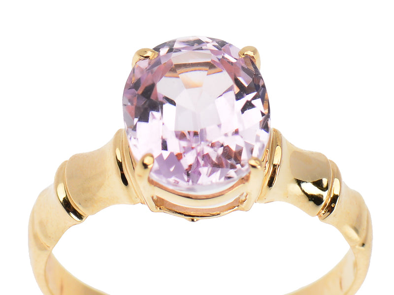 Luscious Kunzite Solitaire Ring