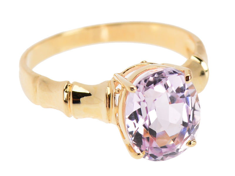 Luscious Kunzite Solitaire Ring