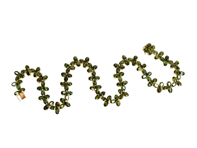 Wreath of Gems - Tourmaline 18k Gold Necklace