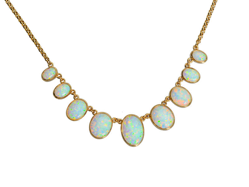 Firefly - Vintage Australian Opal Gold Necklace
