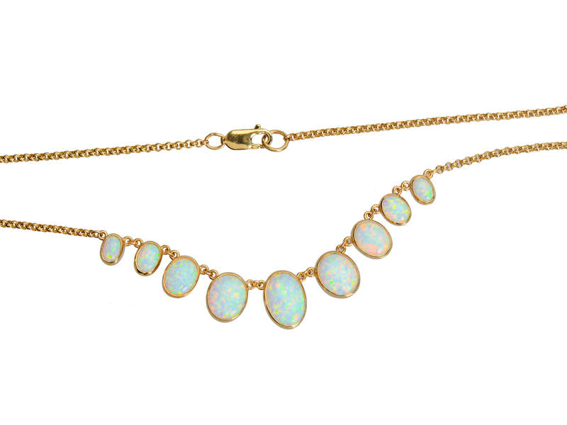 Firefly - Vintage Australian Opal Gold Necklace