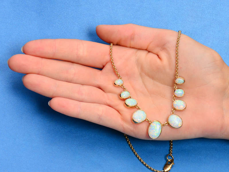 Firefly - Vintage Australian Opal Gold Necklace