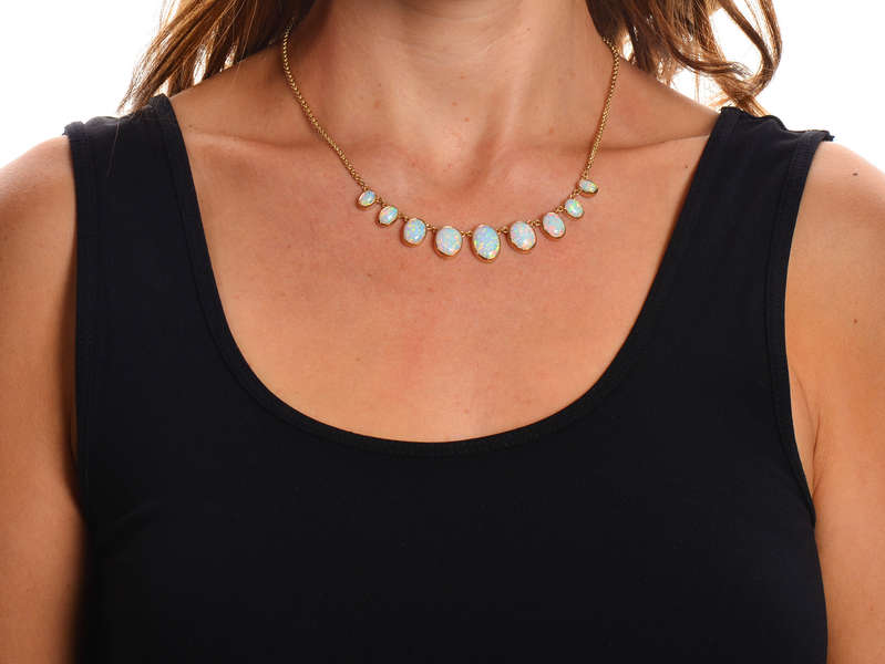 Firefly - Vintage Australian Opal Gold Necklace