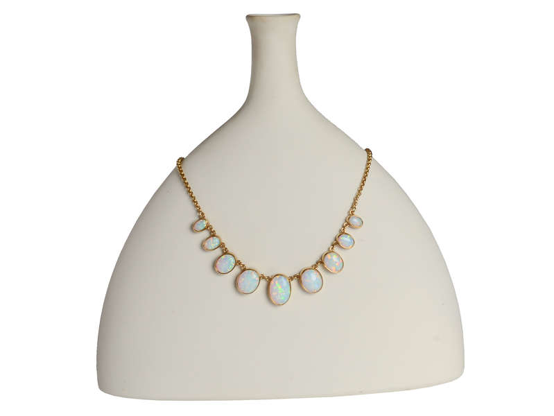 Firefly - Vintage Australian Opal Gold Necklace