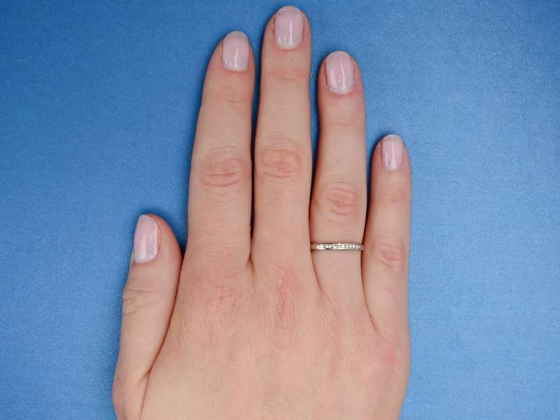 Vintage Platinum Diamond Half Eternity Band