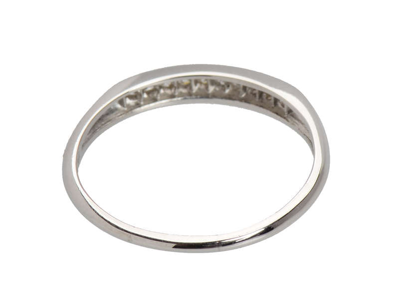 Vintage Platinum Diamond Half Eternity Band