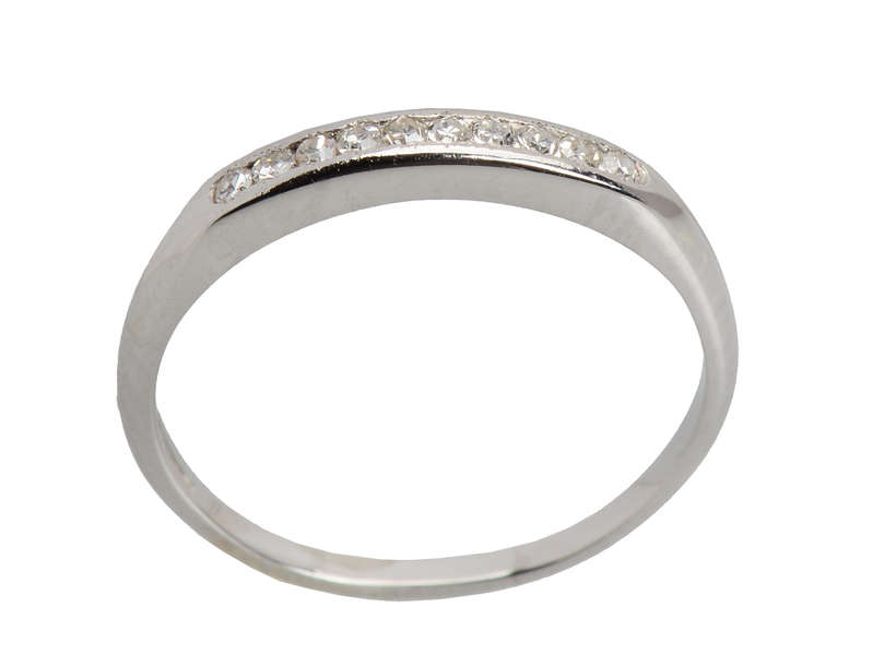 Vintage Platinum Diamond Half Eternity Band