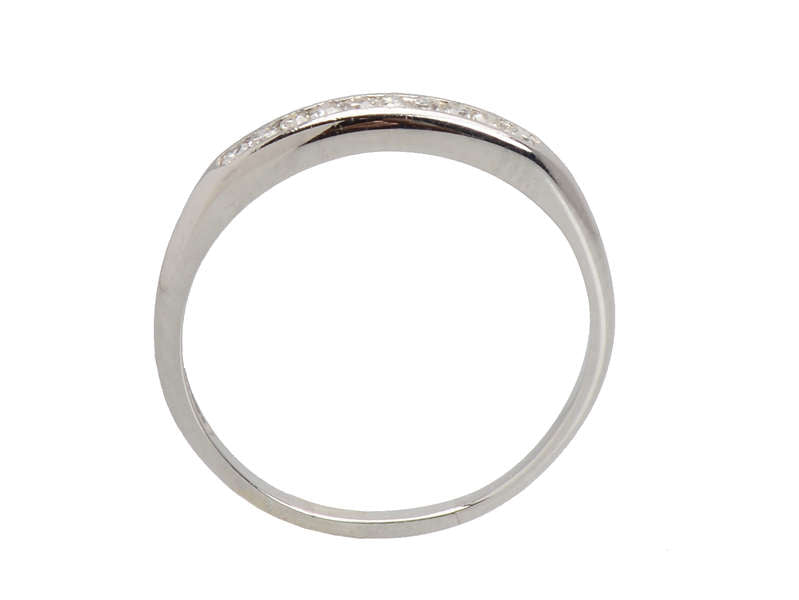 Vintage Platinum Diamond Half Eternity Band