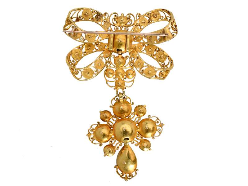 Splendid Sun - Georgian Iberian Diamond Pendant Brooch