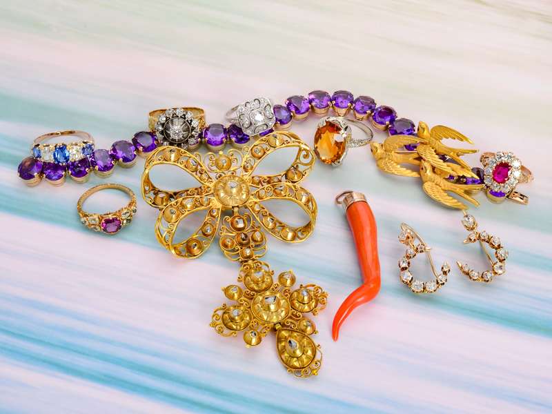 Splendid Sun - Georgian Iberian Diamond Pendant Brooch