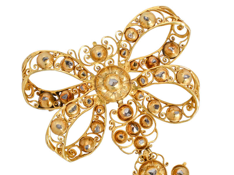 Splendid Sun - Georgian Iberian Diamond Pendant Brooch