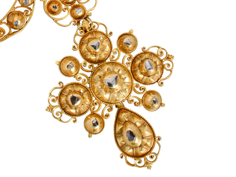 Splendid Sun - Georgian Iberian Diamond Pendant Brooch