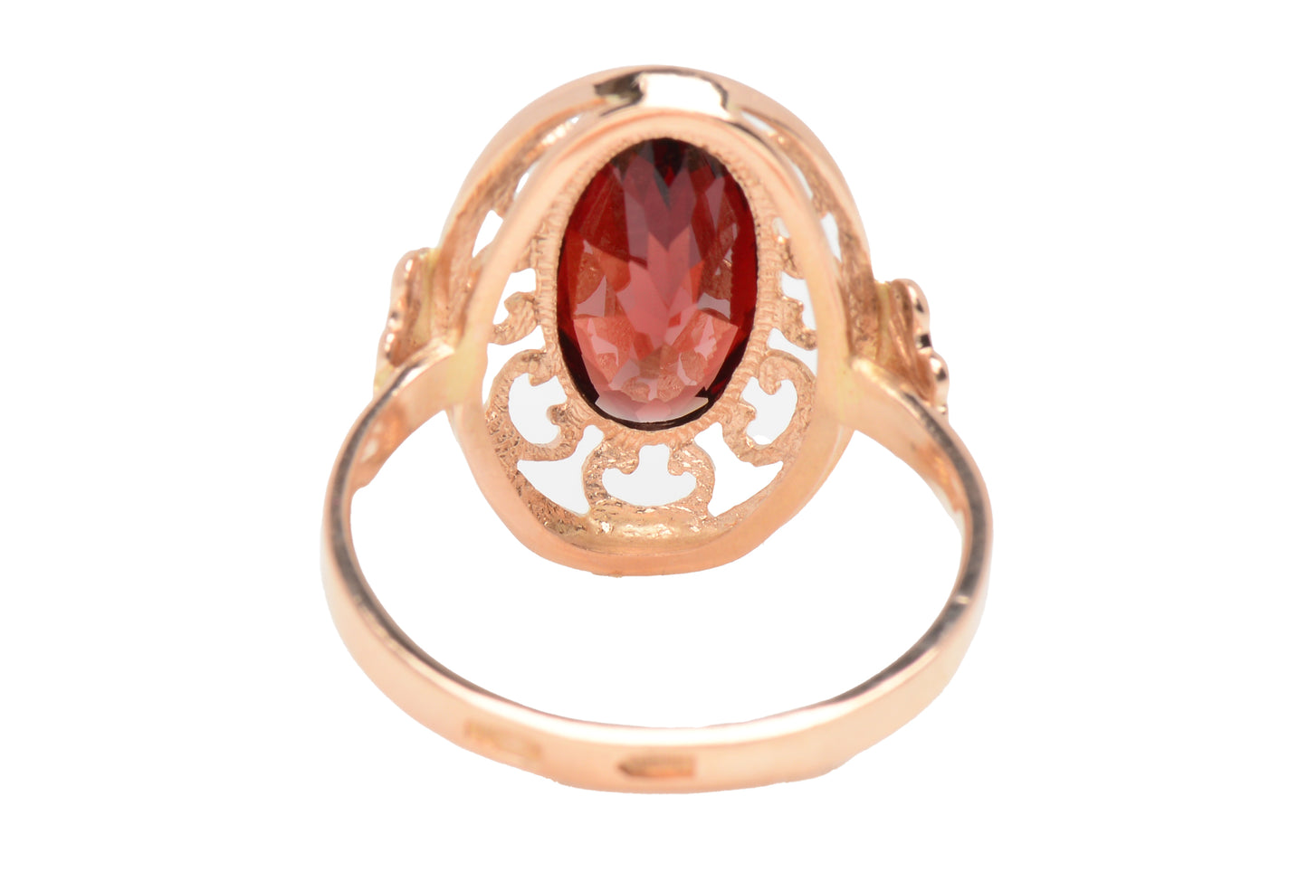 Ember Glow - Blazing Garnet Rose Gold Ring