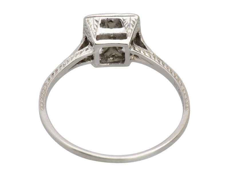Antique Diamond Platinum Art Deco Engagement Ring