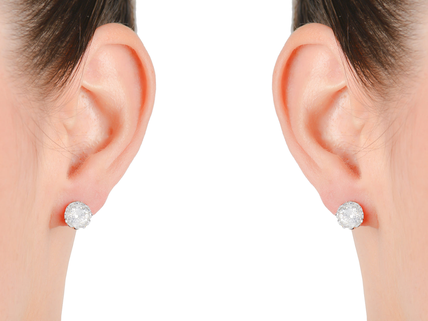 Dreamscape White Zircon Diamond Stud Earrings