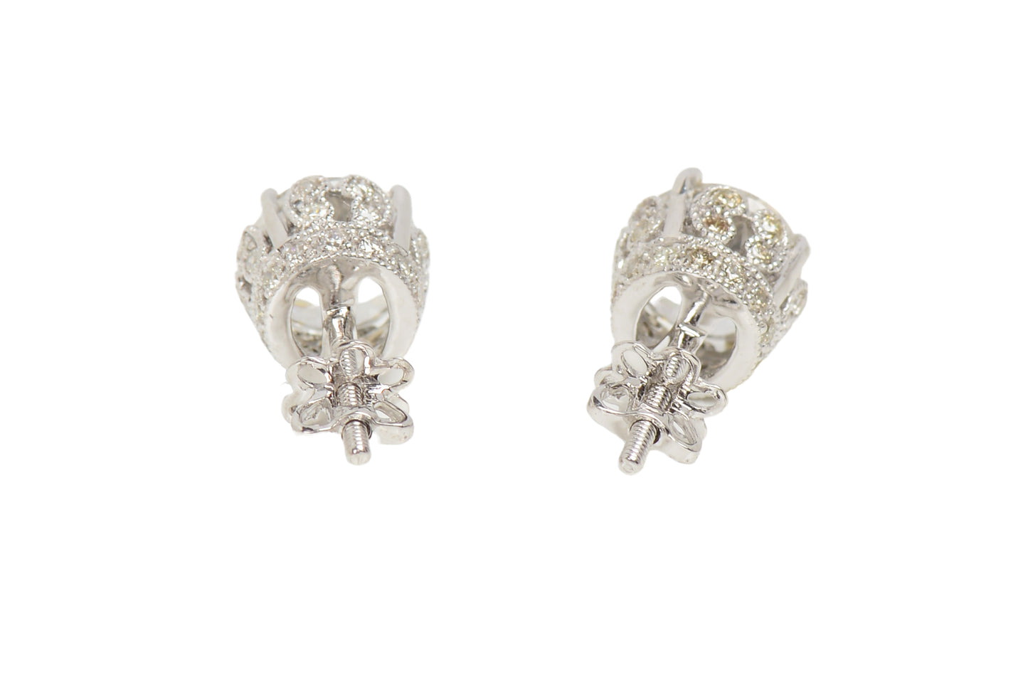 Dreamscape White Zircon Diamond Stud Earrings