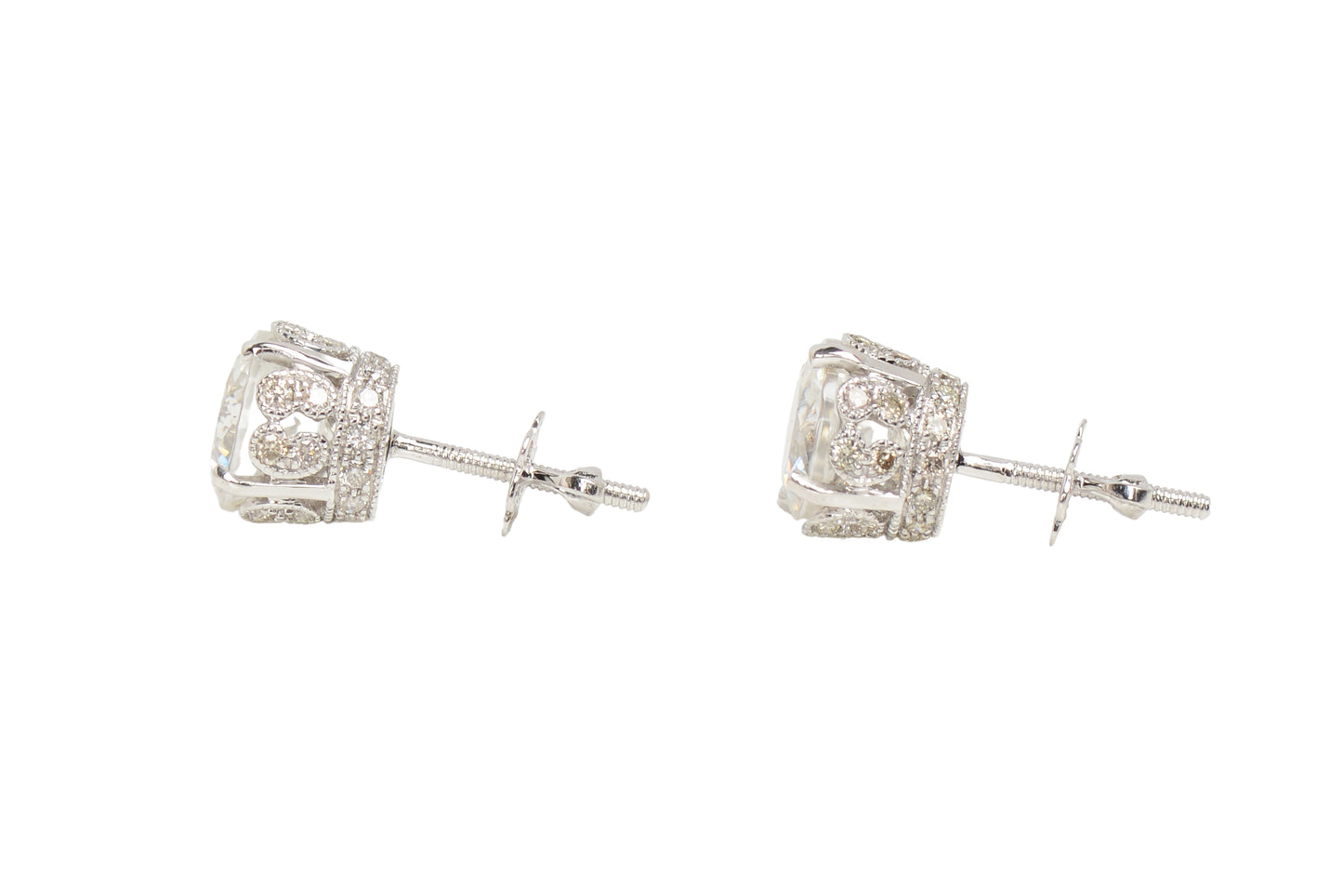 Dreamscape White Zircon Diamond Stud Earrings