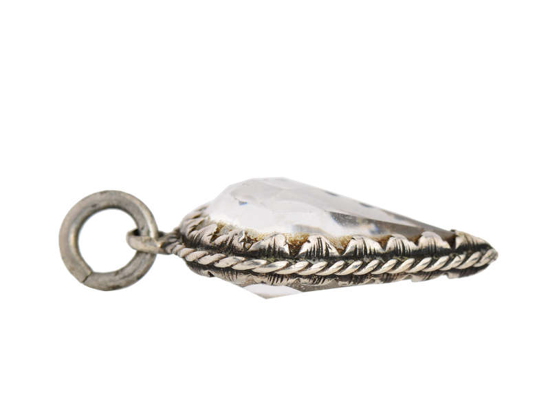 17th Century Silver Rock Crystal Heart Pendant
