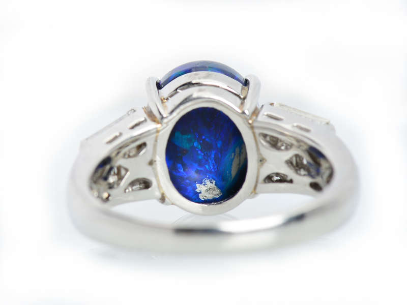 
                      
                        Estate Black Opal & Diamond Ring
                      
                    