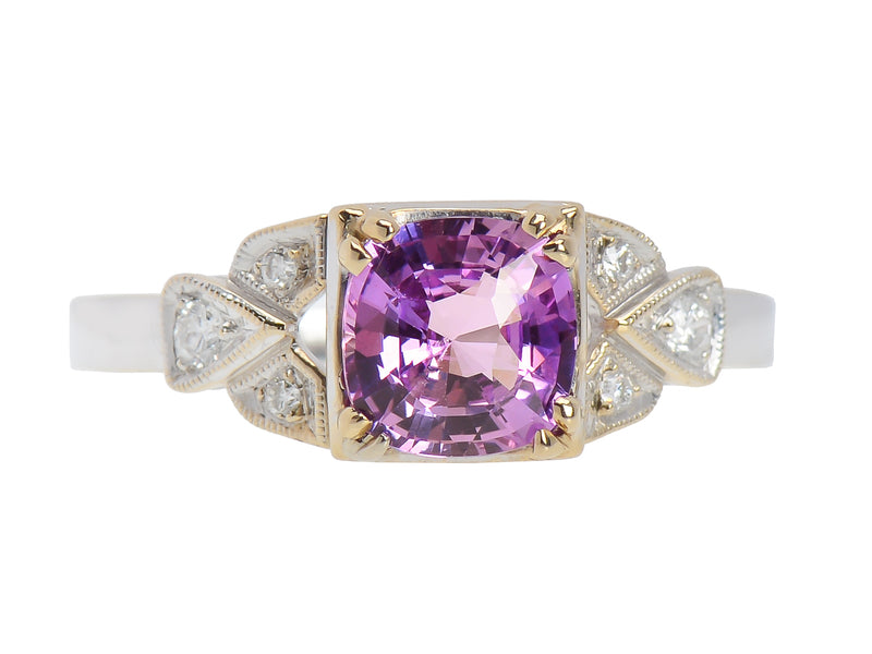 
                      
                        Natural Purple Pink Sapphire Diamond Ring
                      
                    