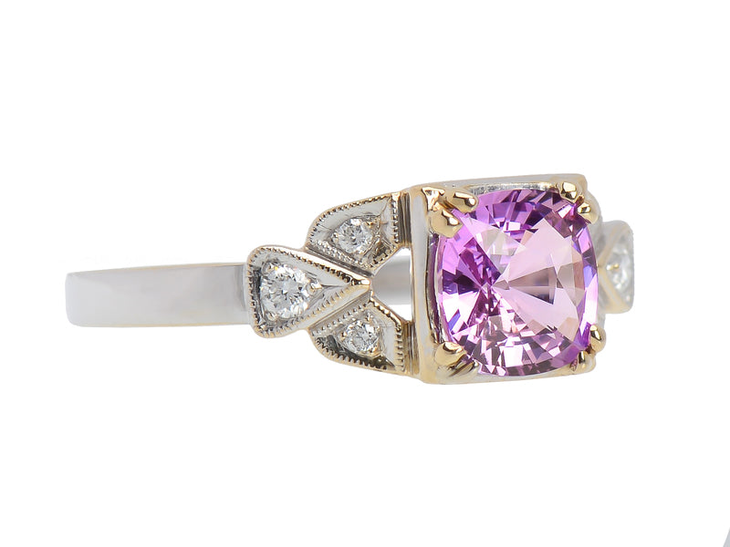 
                      
                        Natural Purple Pink Sapphire Diamond Ring
                      
                    